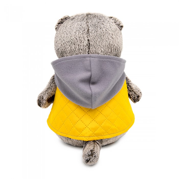 Кот Басик в желтой жилетке с серым капюшоном Кот Басик в желтой жилетке с серым капюшоном