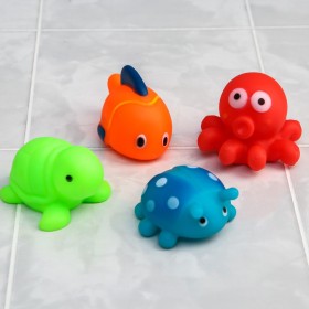 Набор игрушек для игры в ванне «Малыши», с пищалкой, 4 шт