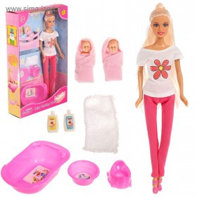 Кукла-модель «Лидия» с малышами и аксессуарами