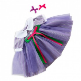 Платье лиловое в полоску BudiBasa для Зайки Ми 25 см