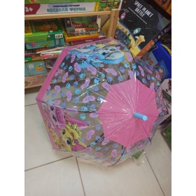 Зонт-купол детский прозрачный "Королевские питомцы" 