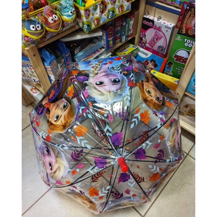 Зонт-купол детский прозрачный "Холодное сердце" 